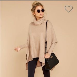 Red Dress Boutique Last to Love Cowl Neck taupe